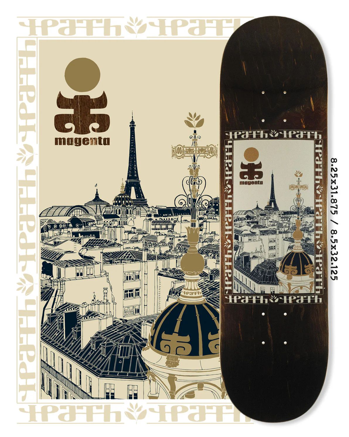 MAGENTA SKATEBOARDS - MAGENPATH BOARD 8.25 / スケボーデッキ
