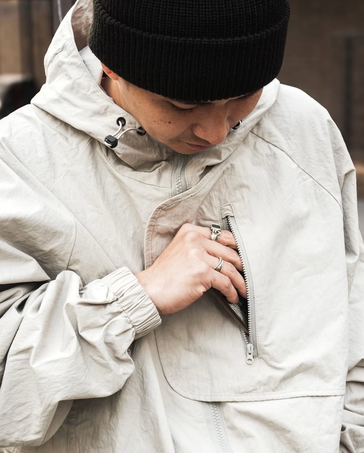 afterbase®︎ [TWIY] HOODED JACKET ( KHAKI ) / ジャケット
