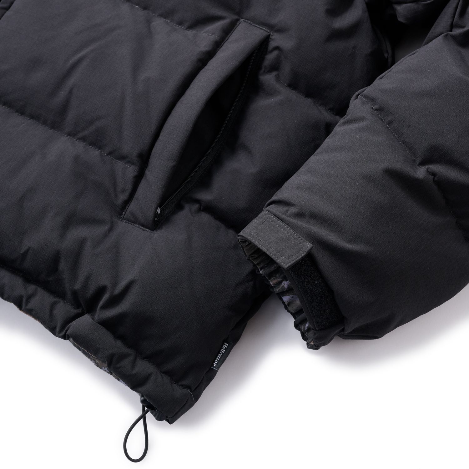 RIPSTOP REVERSIBLE DOWN JACKET (BLACK / REAL TREE CAMO) / リバーシブル ダウンジャケット
