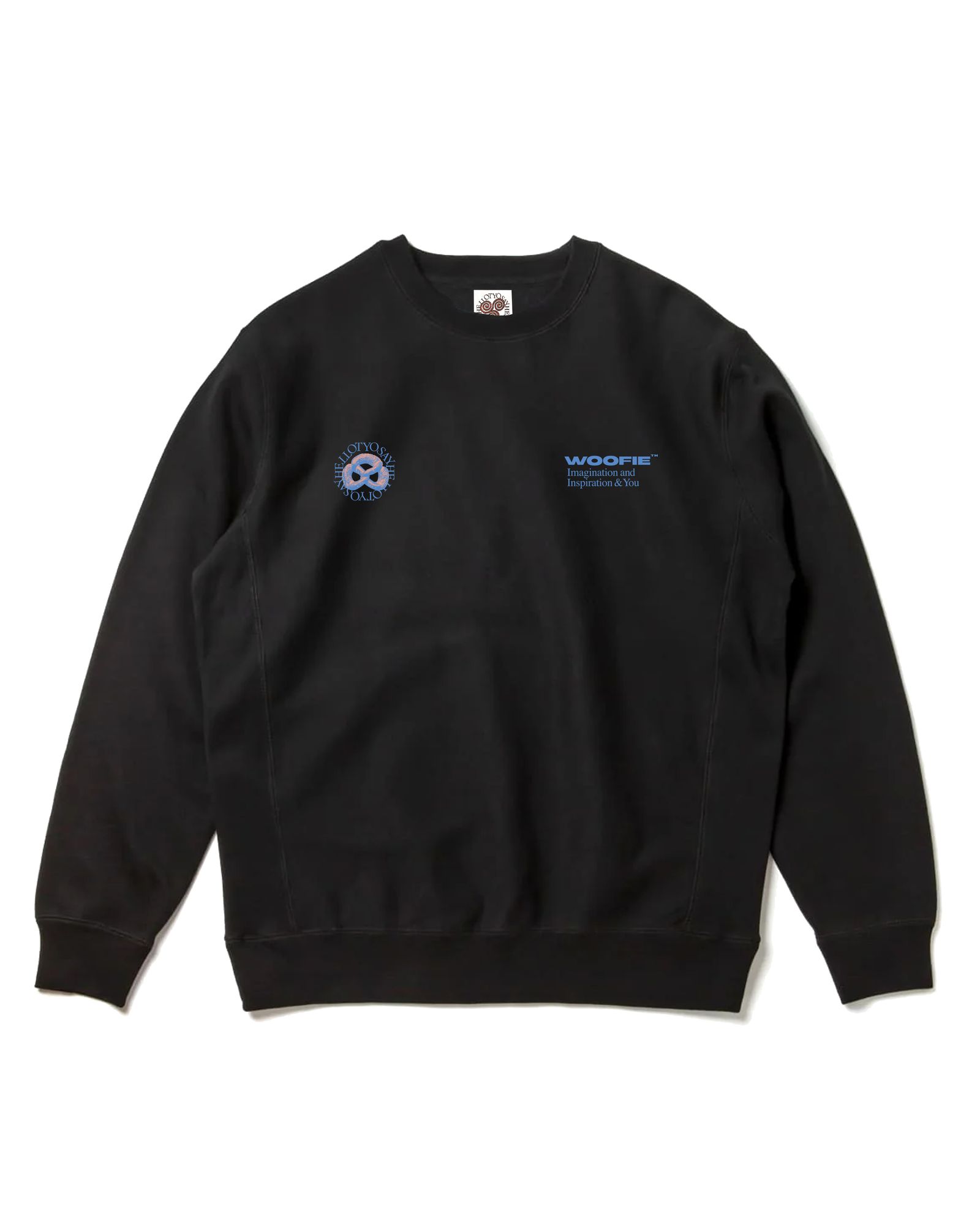 Woofie Pretzels Crew Black / スウェット