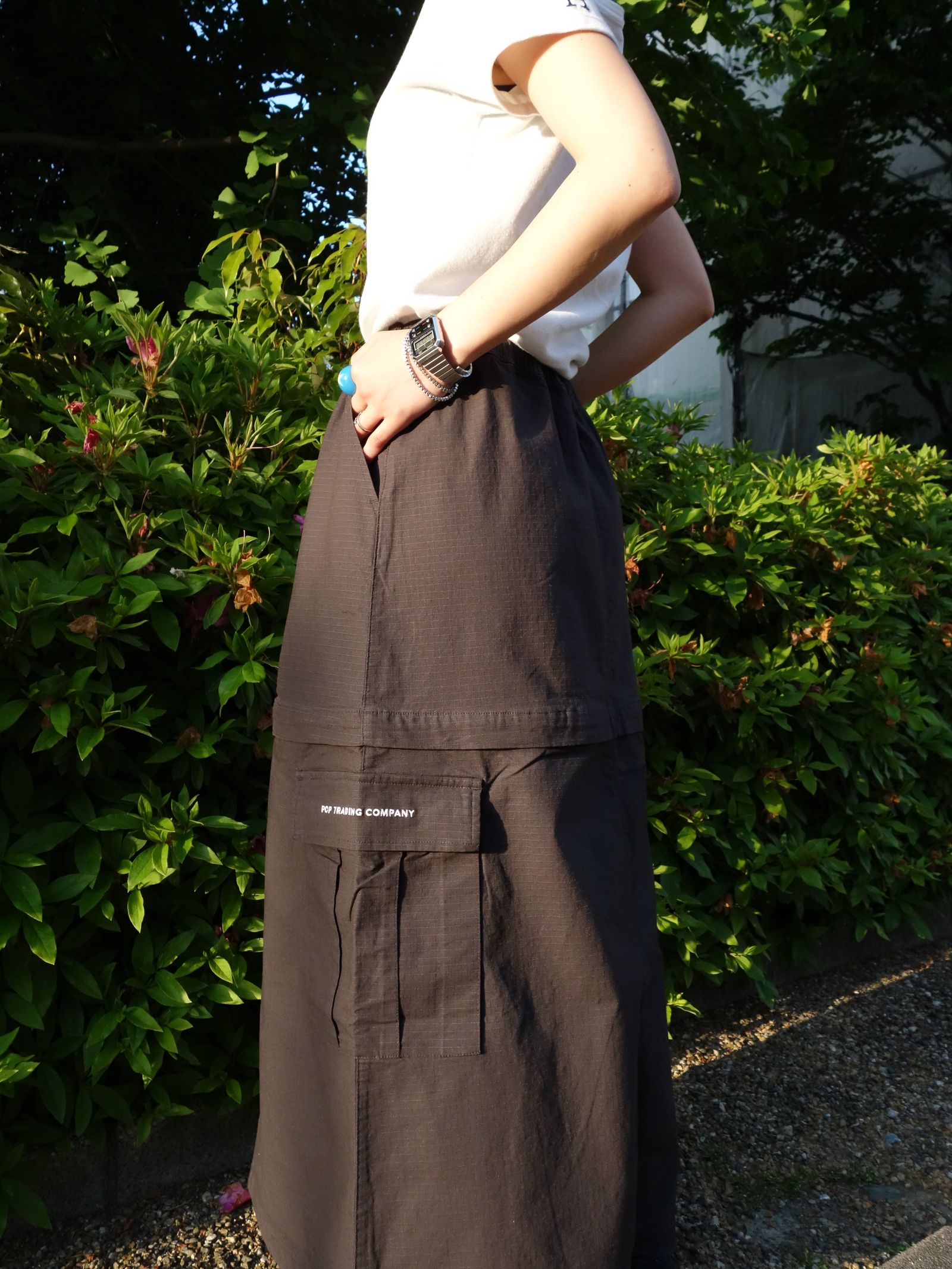 POP Sophie Zip Off Skirt Anthracite / ジップアップ スカート