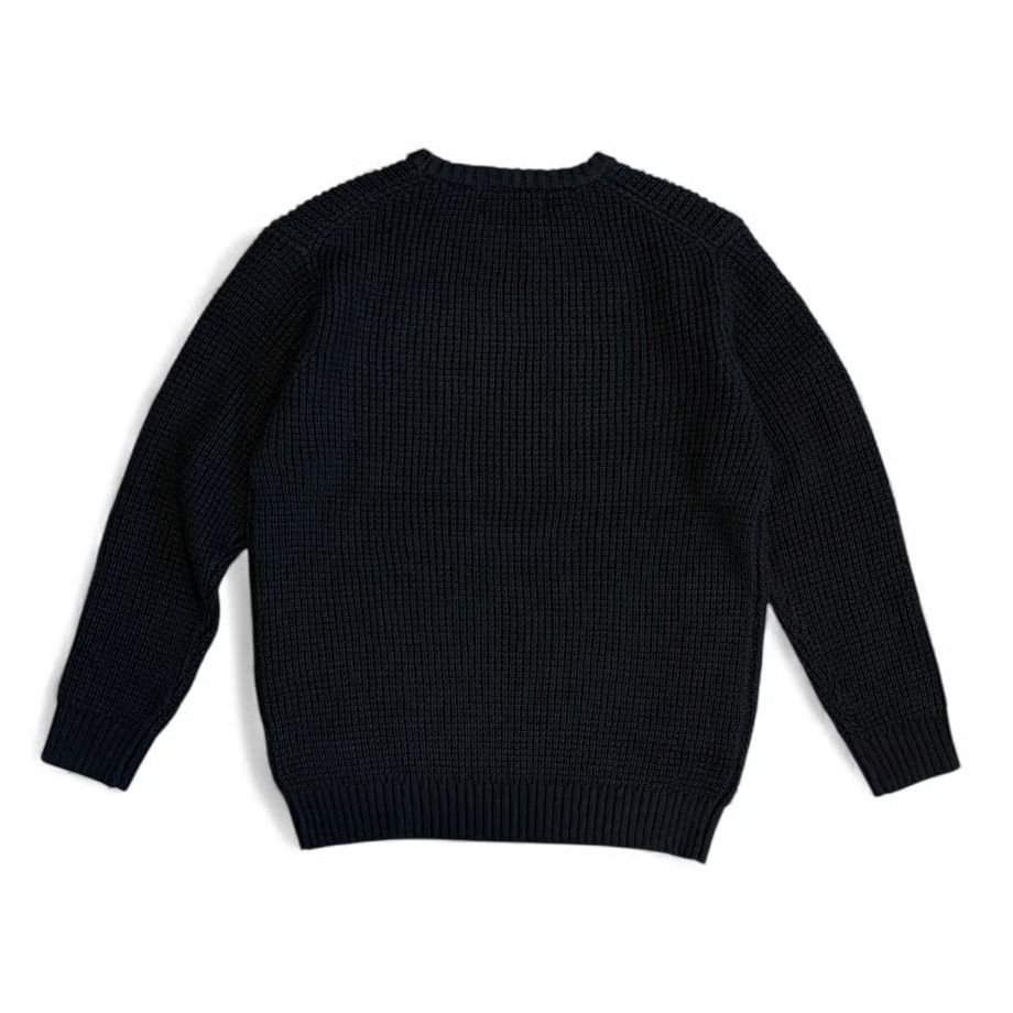坩堝 Rutsubo OG CREWNECK WAFFLE KNIT / BLACK / ニット