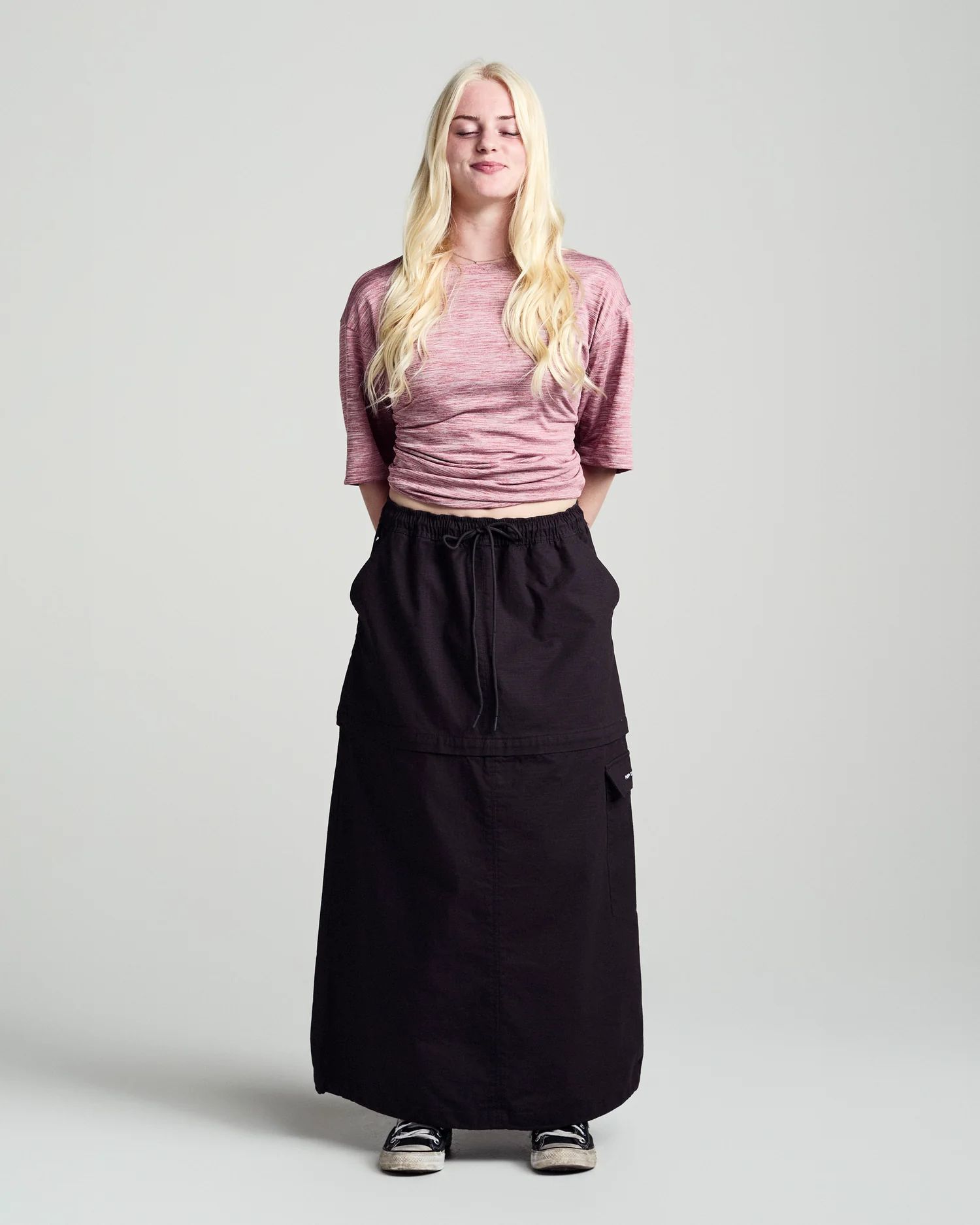 POP Sophie Zip Off Skirt Anthracite / ジップアップ スカート