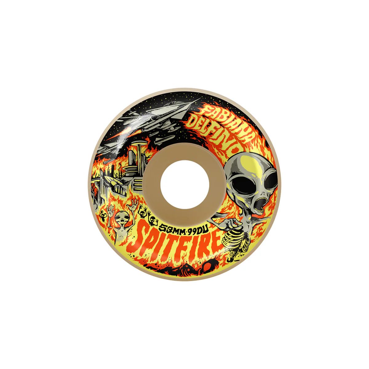 Spitfire Formula Four Fabiana Delfino Invasion Conical Full 99DU Wheel 54mm ( Natural ) / スケボーウィール