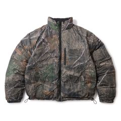 RIPSTOP REVERSIBLE DOWN JACKET (BLACK / REAL TREE CAMO) / リバーシブル ダウンジャケット