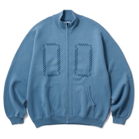 ROPE ZIP SWEATER HELLRAZOR®︎ MOZYSKEY COLLECTION STATE BLUE / ジップセーター