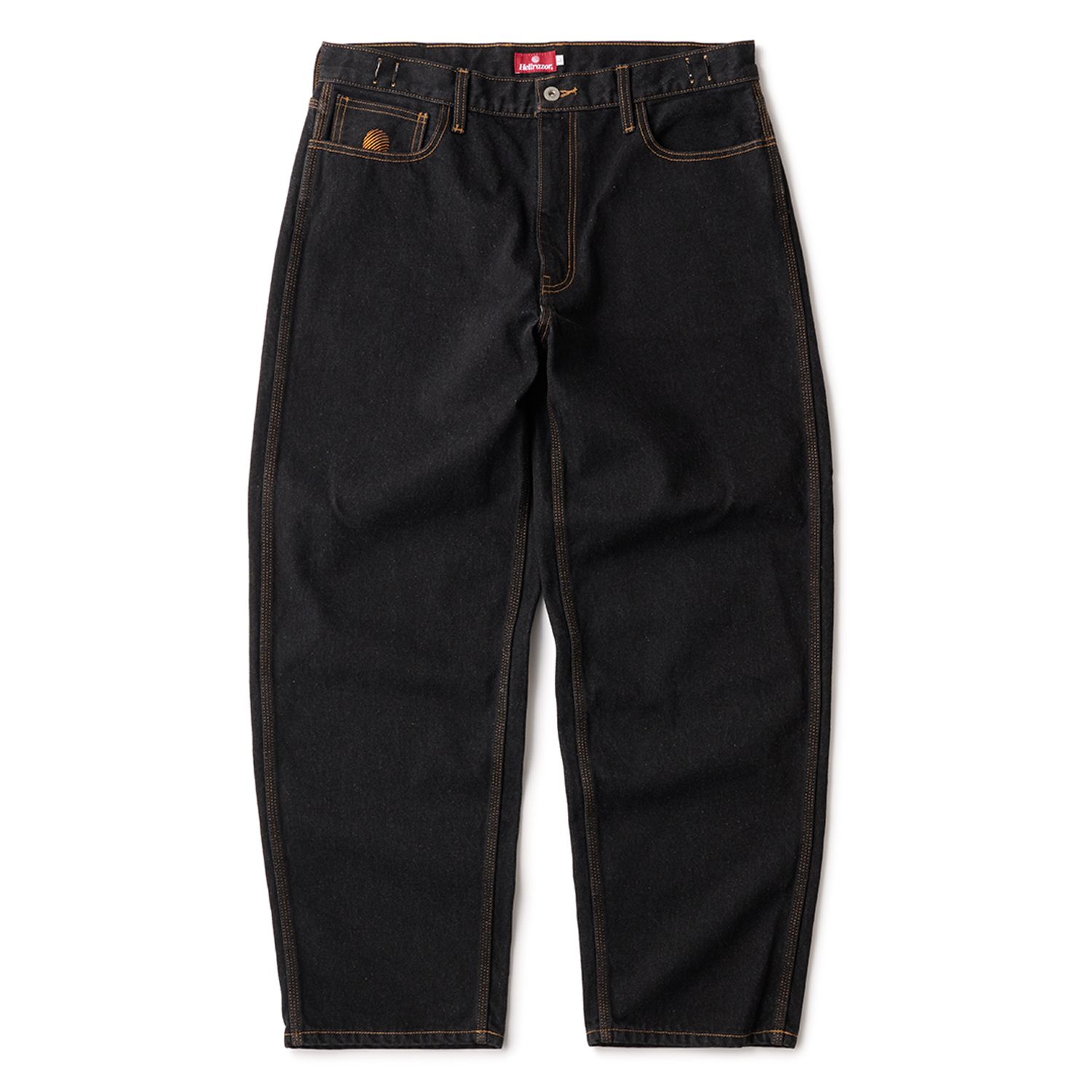 BAGGIE DENIM PANTS - ONE WASH BLACK / デニムパンツ