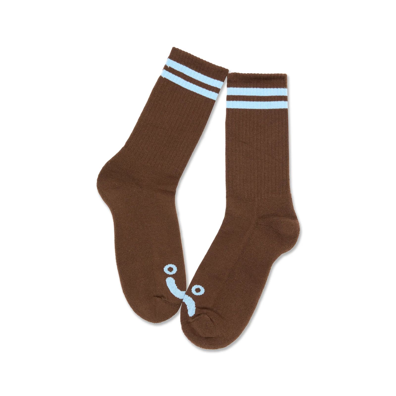 Polar skate co. Rib Socks | Happy Sad - Brown / Blue / ソックス