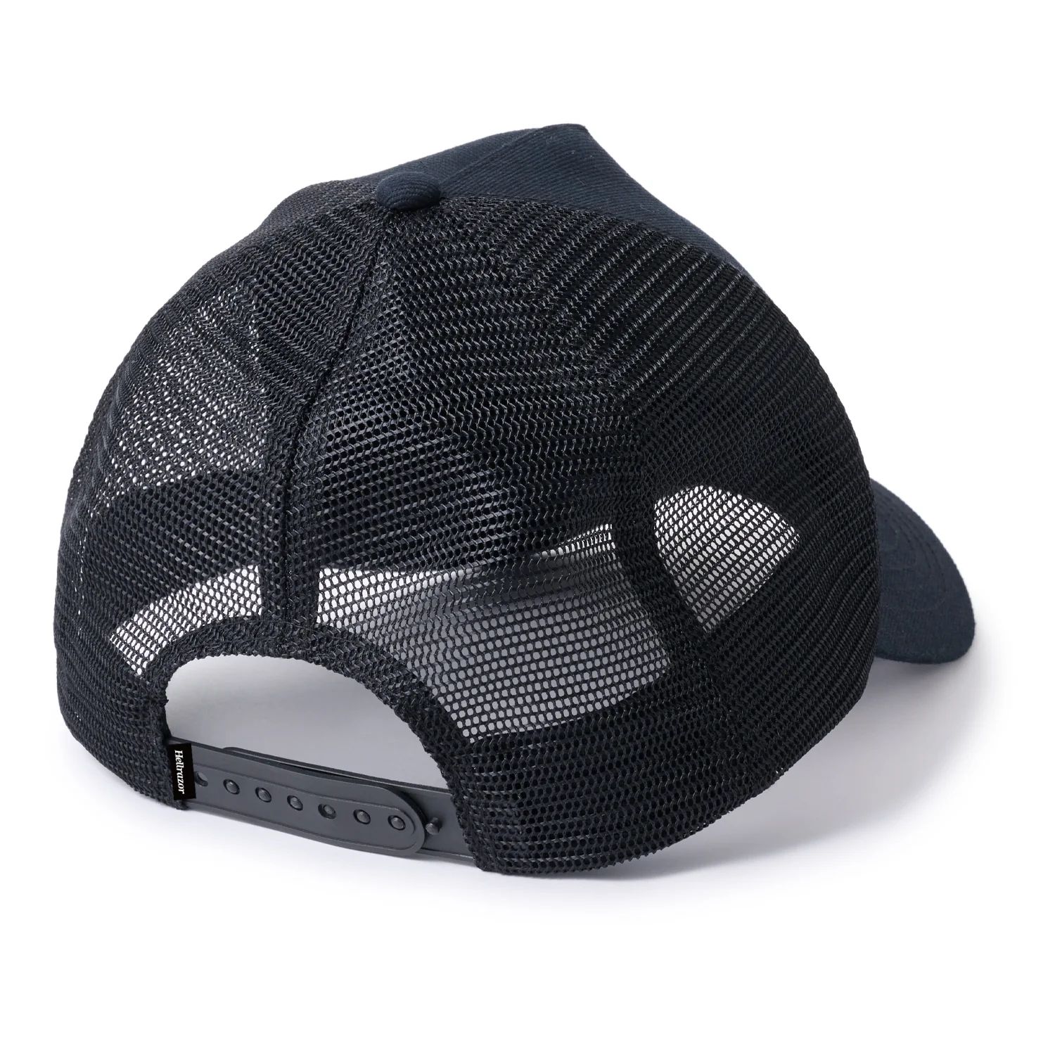 DTA TRUCKER CAP - BLACK/BLACK MESH HELLRAZOR®︎ MOZYSKEY COLLECTION  / キャップ