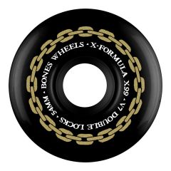 54mm X-FORMULA DOUBLE LOCKS V7 99A WHEELS Black