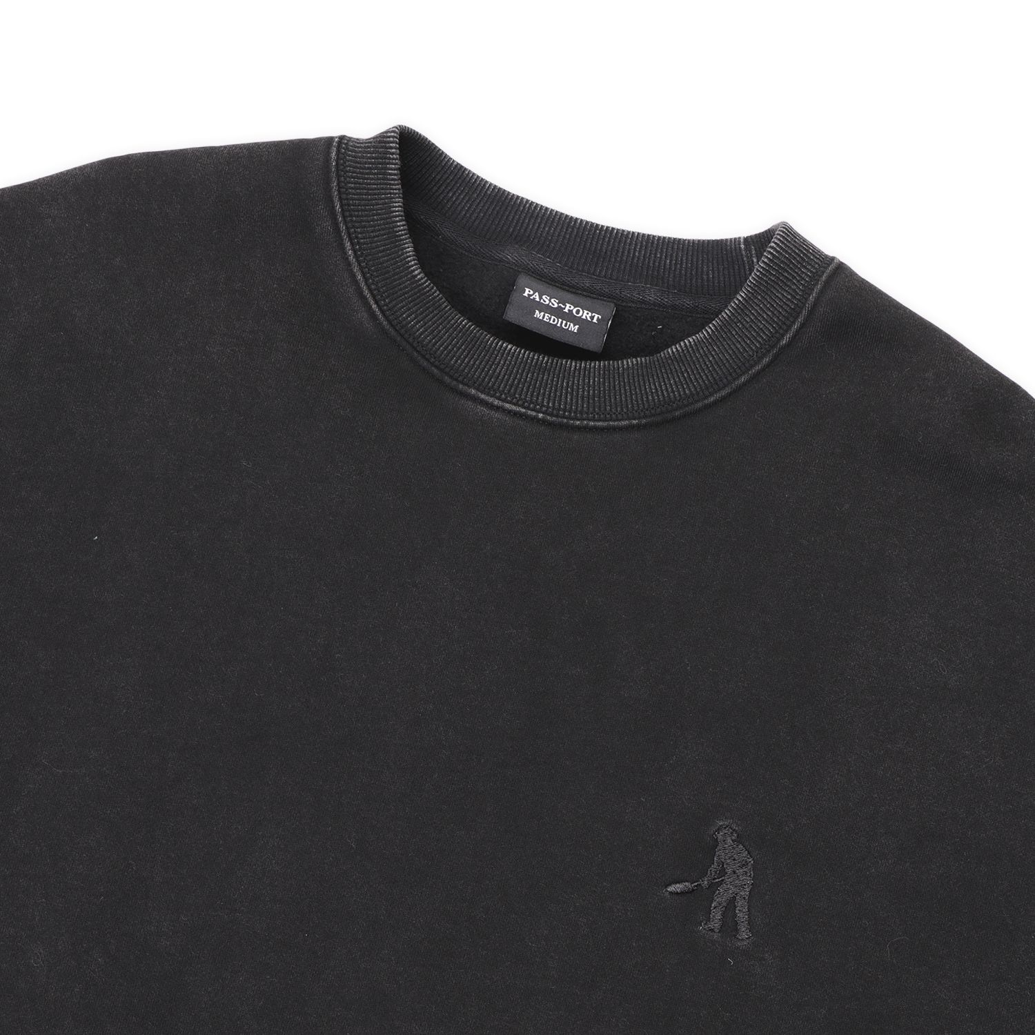 Solid Workers Sweater Washed Black / スウェット