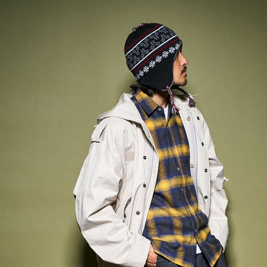 KAMON EARFLAP BEANIE BLACK / ビーニー