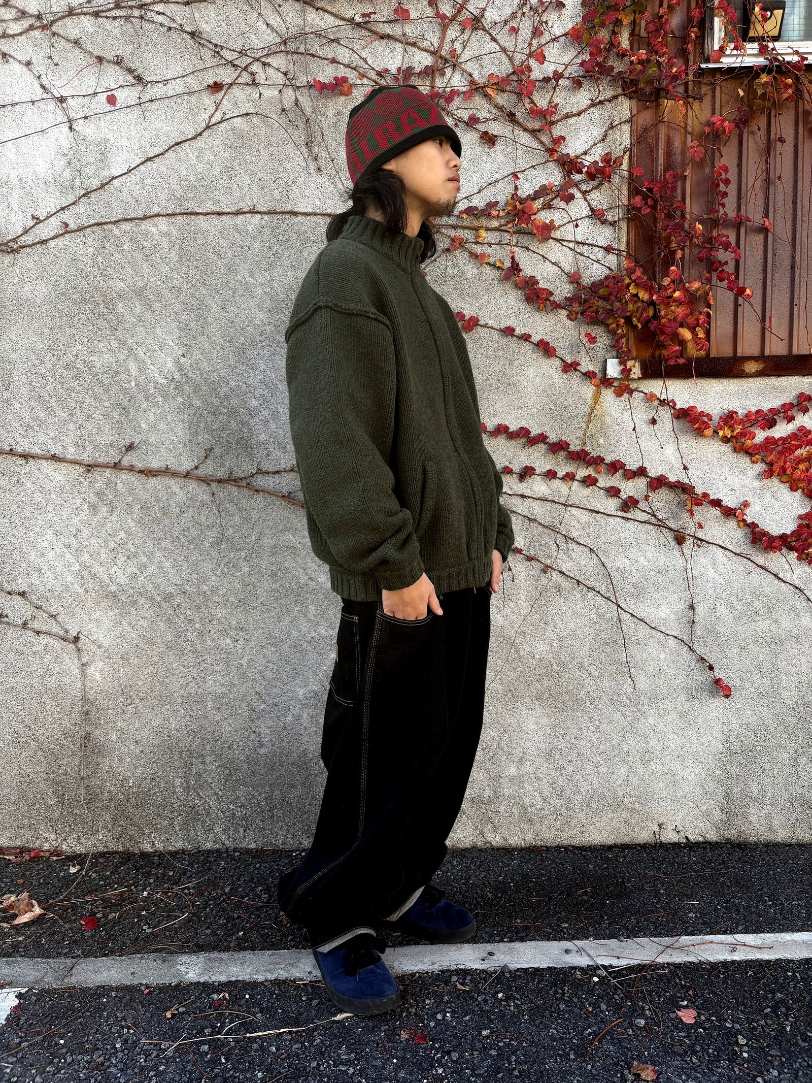 Hellrazor LOGO FULL ZIP KNIT - GREEN