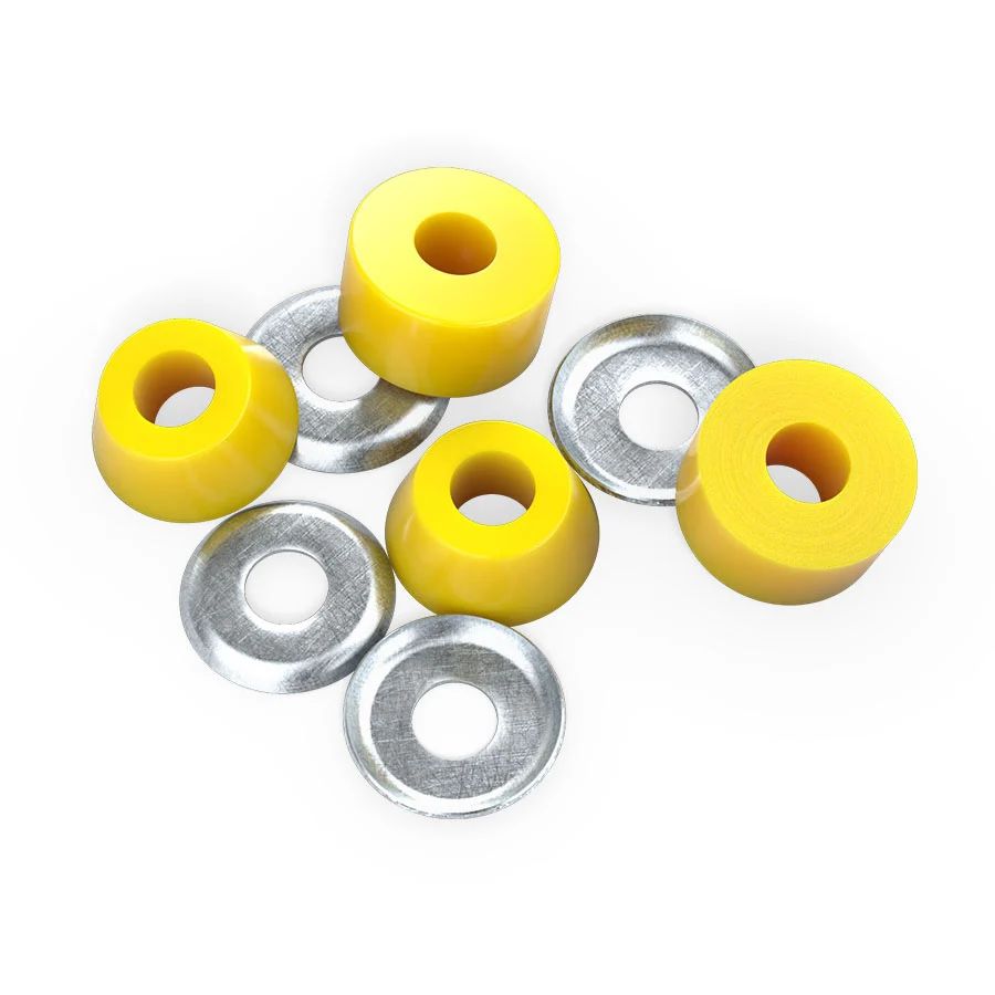 GENUINE PARTS STANDARD CYLINDER CUSHIONS SUPER HARD (96A) | シリンダータイプ 96A (スーパーハード) | イエロー | ブッシュゴム
