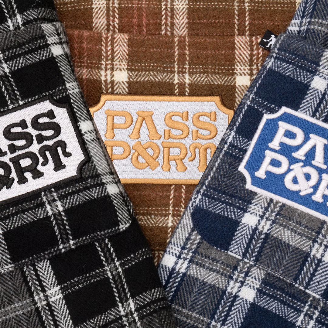 Yearbook Logo Workers Flannel - Black - / ネルシャツ