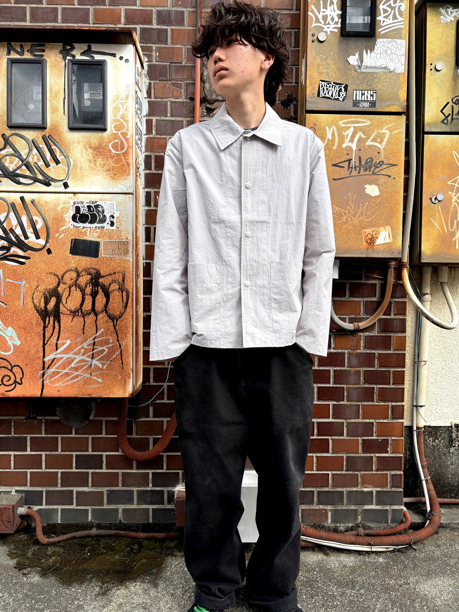 Pop Beattie Overshirt Raindrops  / ジャケット