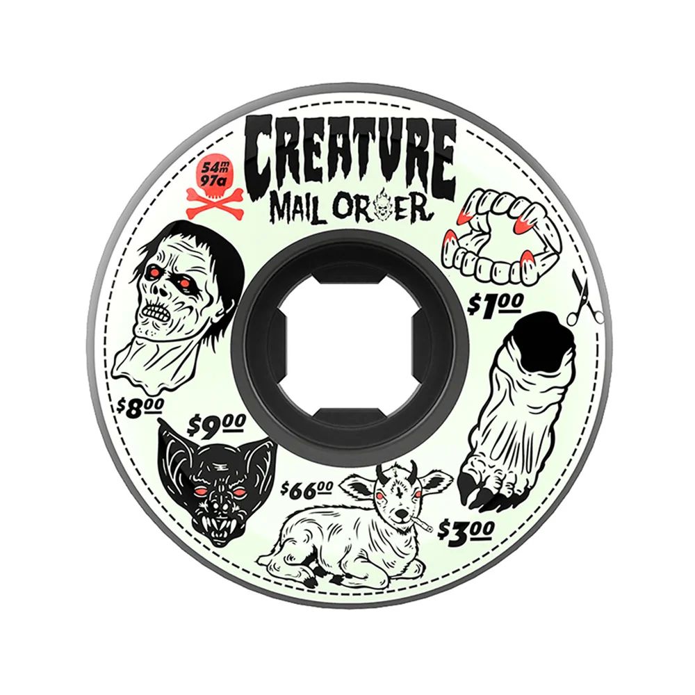 54mm CREATURE MAIL ORDER BLOODSUCKER HARDLINE BLACK 97A SKATEBOARD WHEELS | ブラック