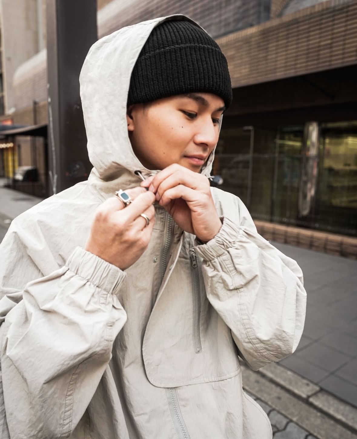 afterbase®︎ [TWIY] HOODED JACKET ( KHAKI ) / ジャケット