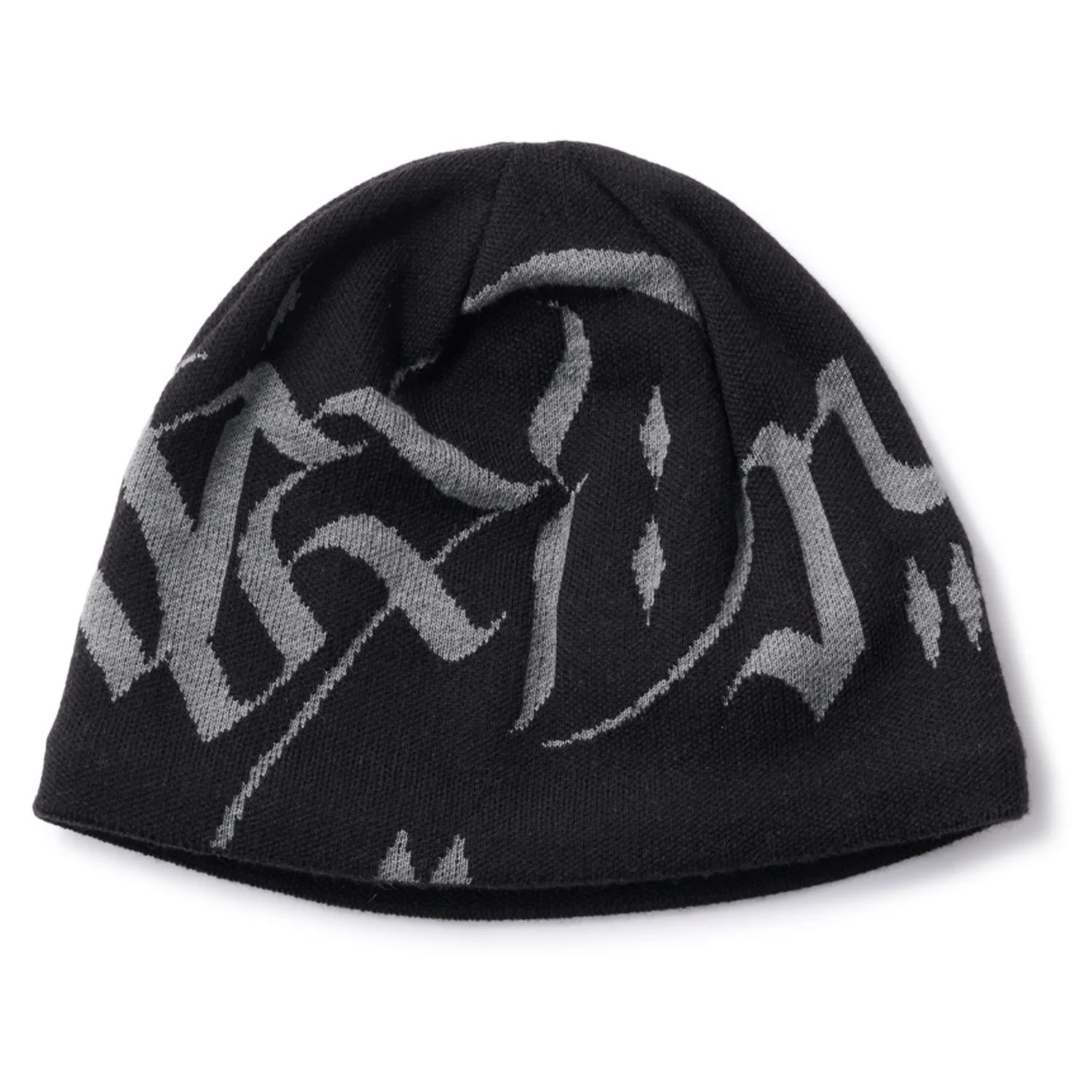 LETTER BEANIE - BLACK HELLRAZOR®︎ MOZYSKEY COLLECTION  / ビーニー ニット