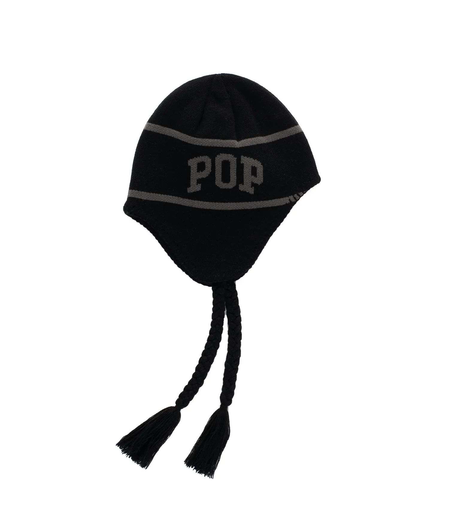 Pop Earflap Beanie Duffel Black/Charcoal / ビーニー