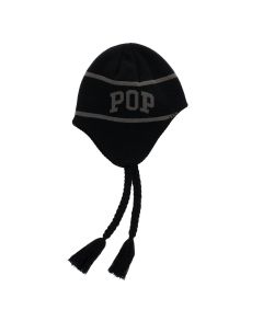 Pop Earflap Beanie Duffel Black/Charcoal / ビーニー