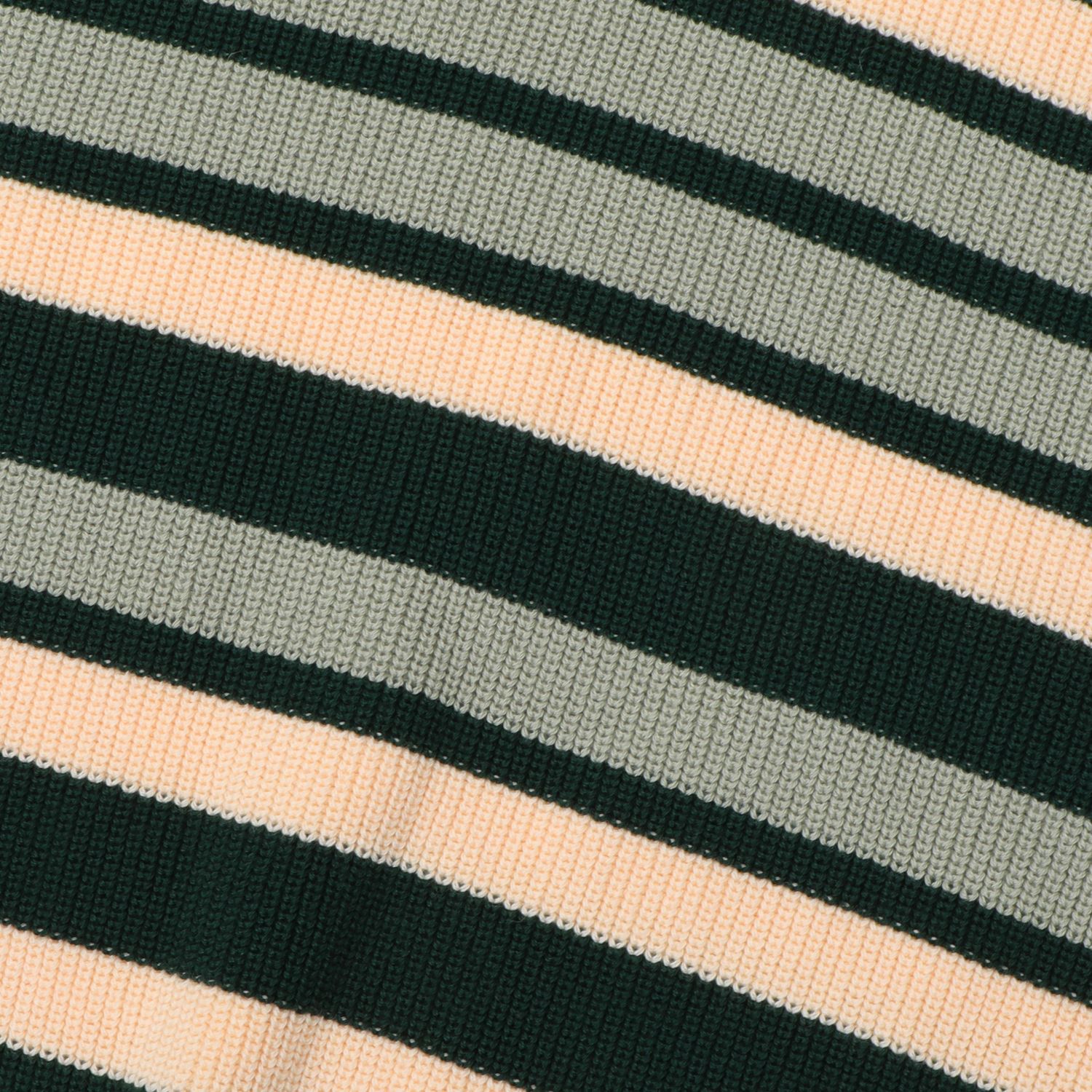 Striped Organic Knit Sweater Dark Jade / セーター