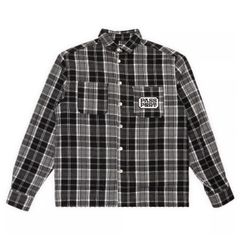 Yearbook Logo Workers Flannel - Black - / ネルシャツ