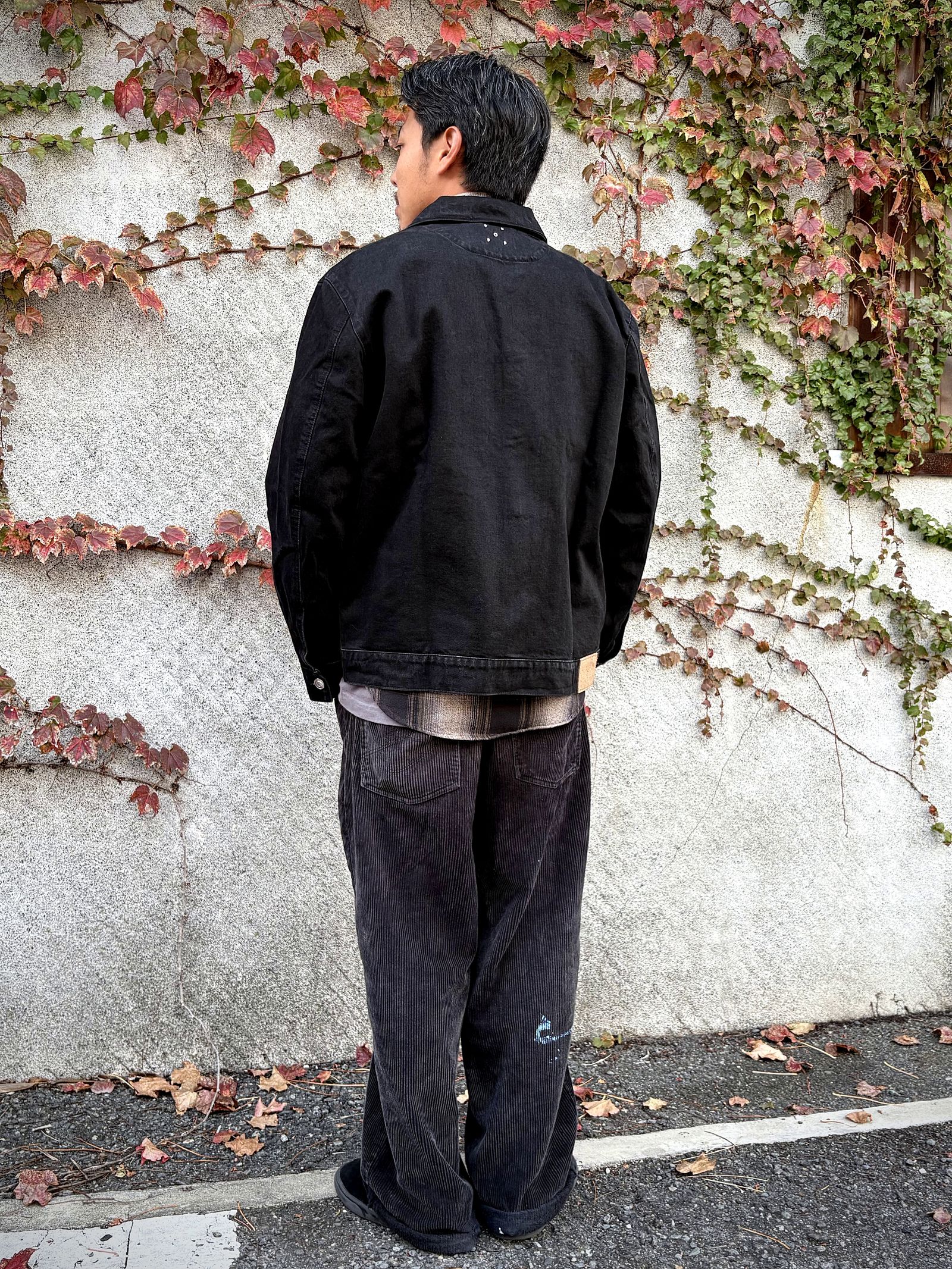 Pop Full Button Denim Jacket Black / デニムジャケット