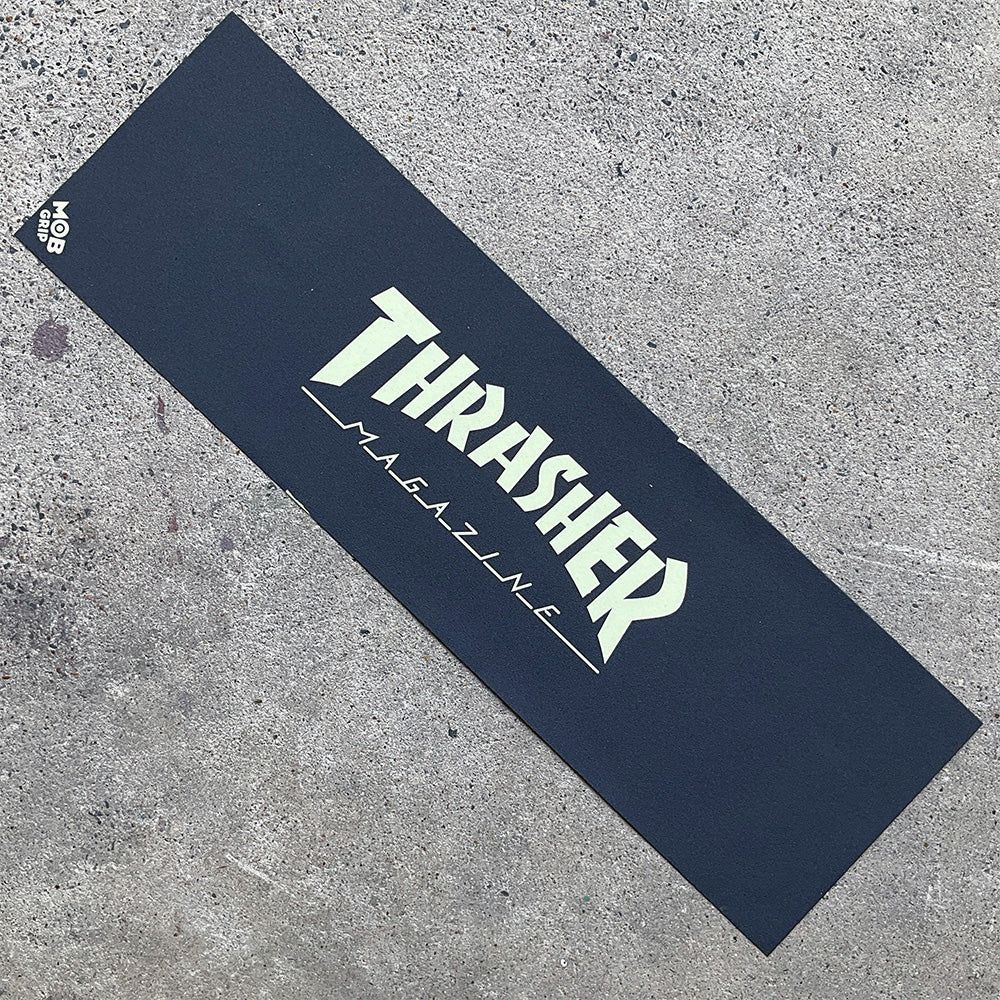 THRASHER GLOW LOGO SHEET 10in x 33in | 10インチ x 33インチ | ブラック | デッキテープ