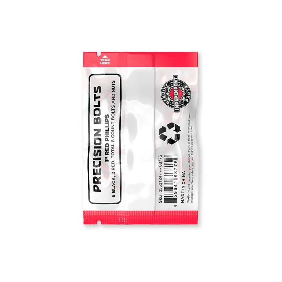 GENUINE PARTS 1" PHILLIPS HARDWARE BK/RD | 1インチ プラス | ブラック/レッド | ハードウェア (ナット+ボルト)