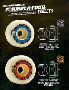Formula Four TABLET | 101DU (ハード) 52mm | ホワイト