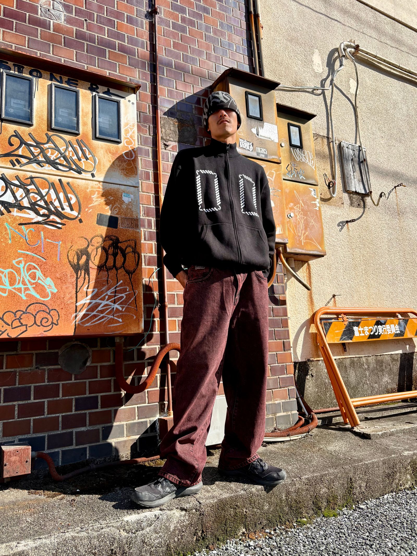 ROPE ZIP SWEATER HELLRAZOR®︎ MOZYSKEY COLLECTION  GRAY / ジップセーター