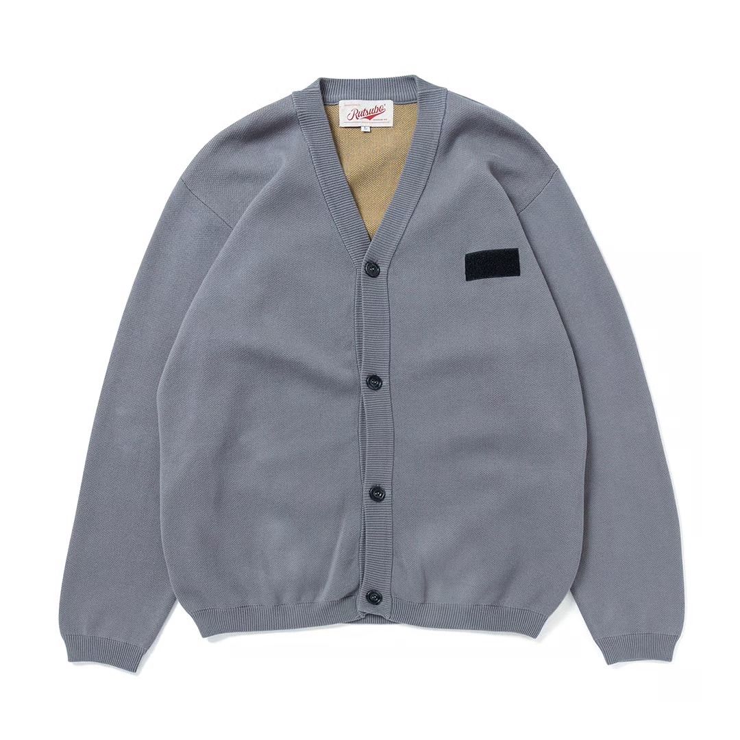 Daily Motifs Cotton Cardigan (RUTSUBO×yoshi47 ) / ニット カーディガン(Gray)