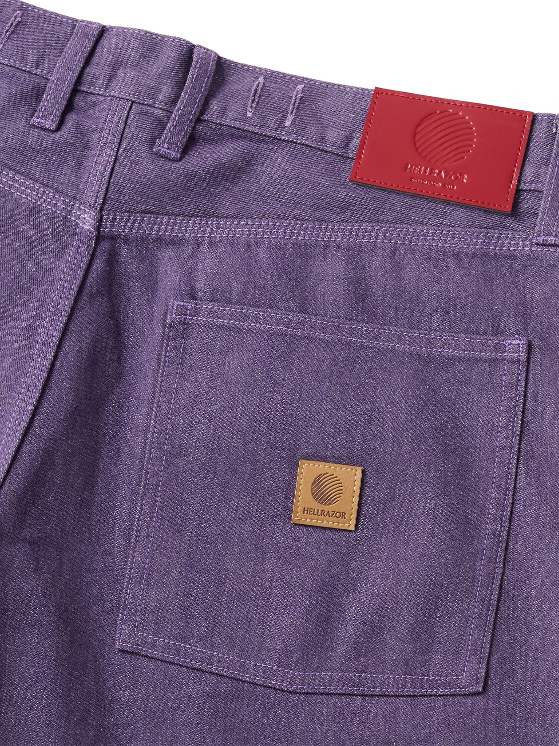 BAGGIE COLOR DENIM PANTS - DEEP PURPLE / デニム パンツ