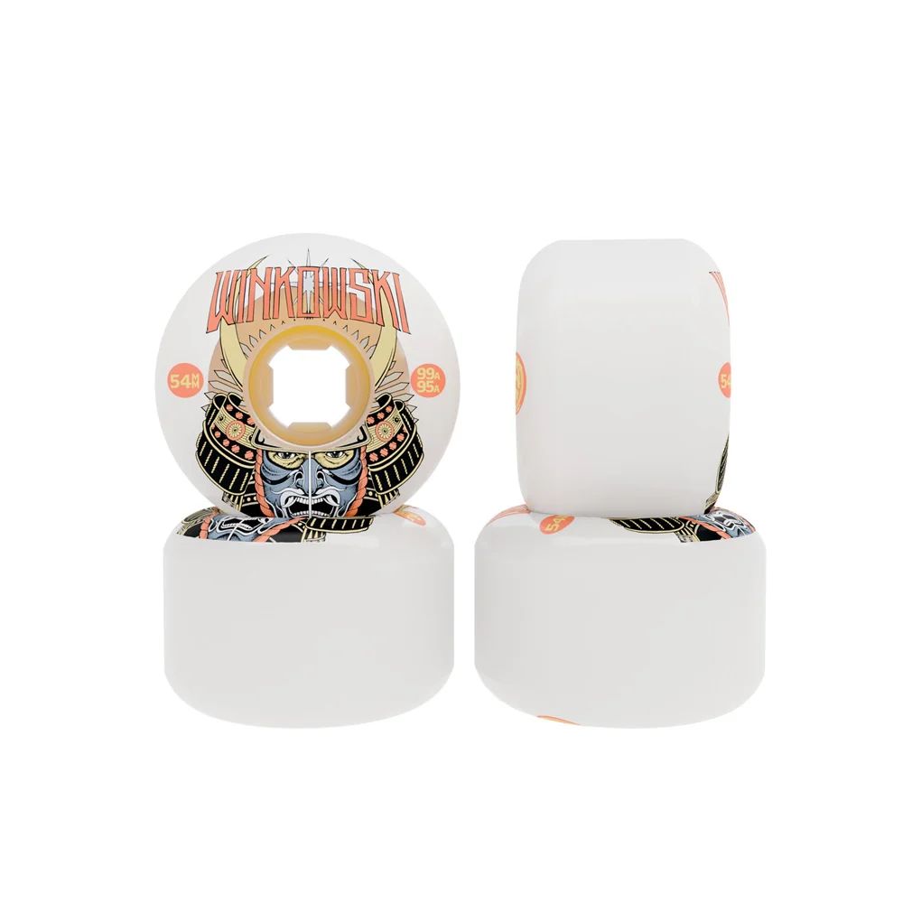54mm ERICK WINKOWSKI SAMURAI DOUBLE DURO WHITE CHUBBIES 99A/95A SKATEBOARD WHEELS | ホワイト