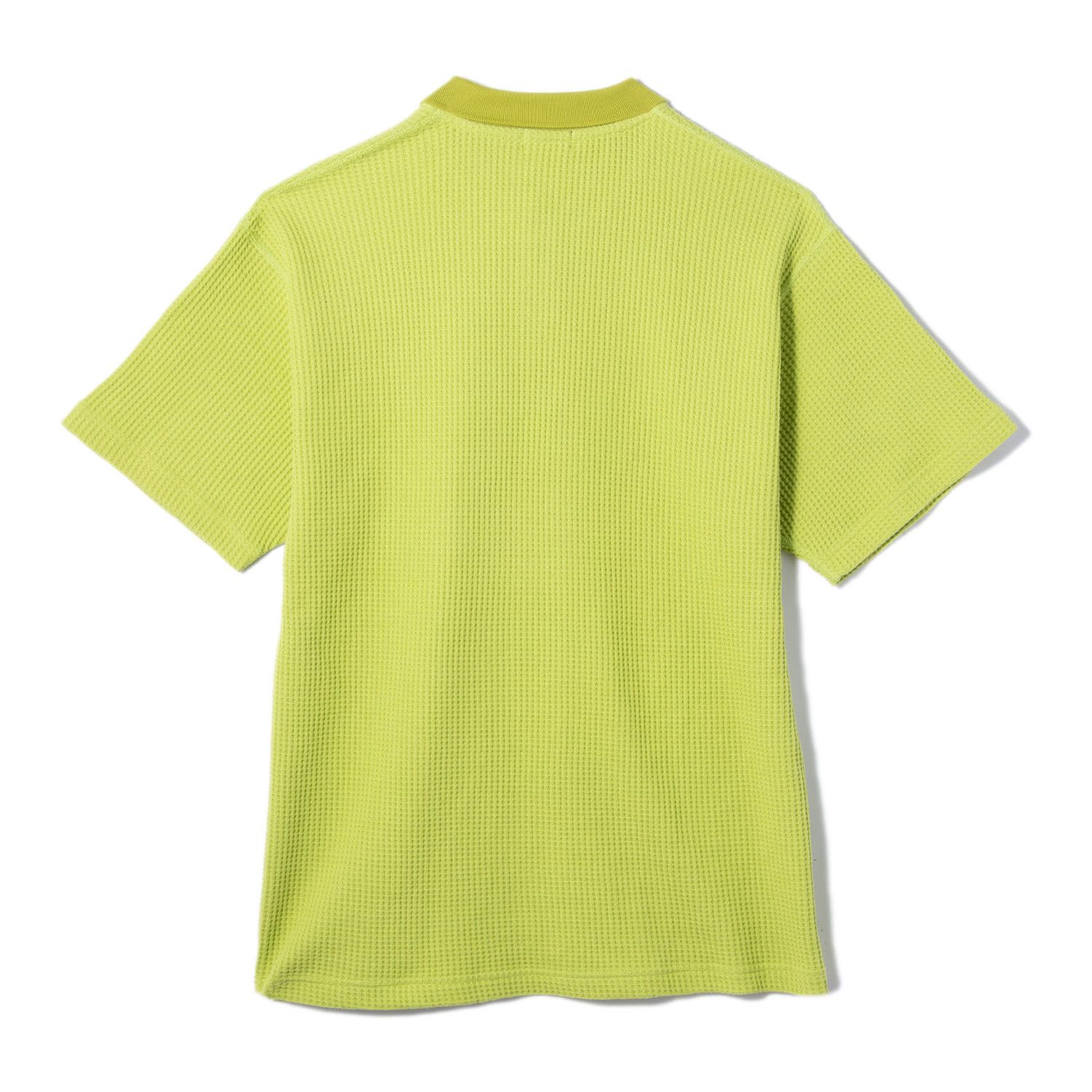 SCRIPT LOGO WAFFLE POLO SHIRT (LIME GREEN) / ポロシャツ