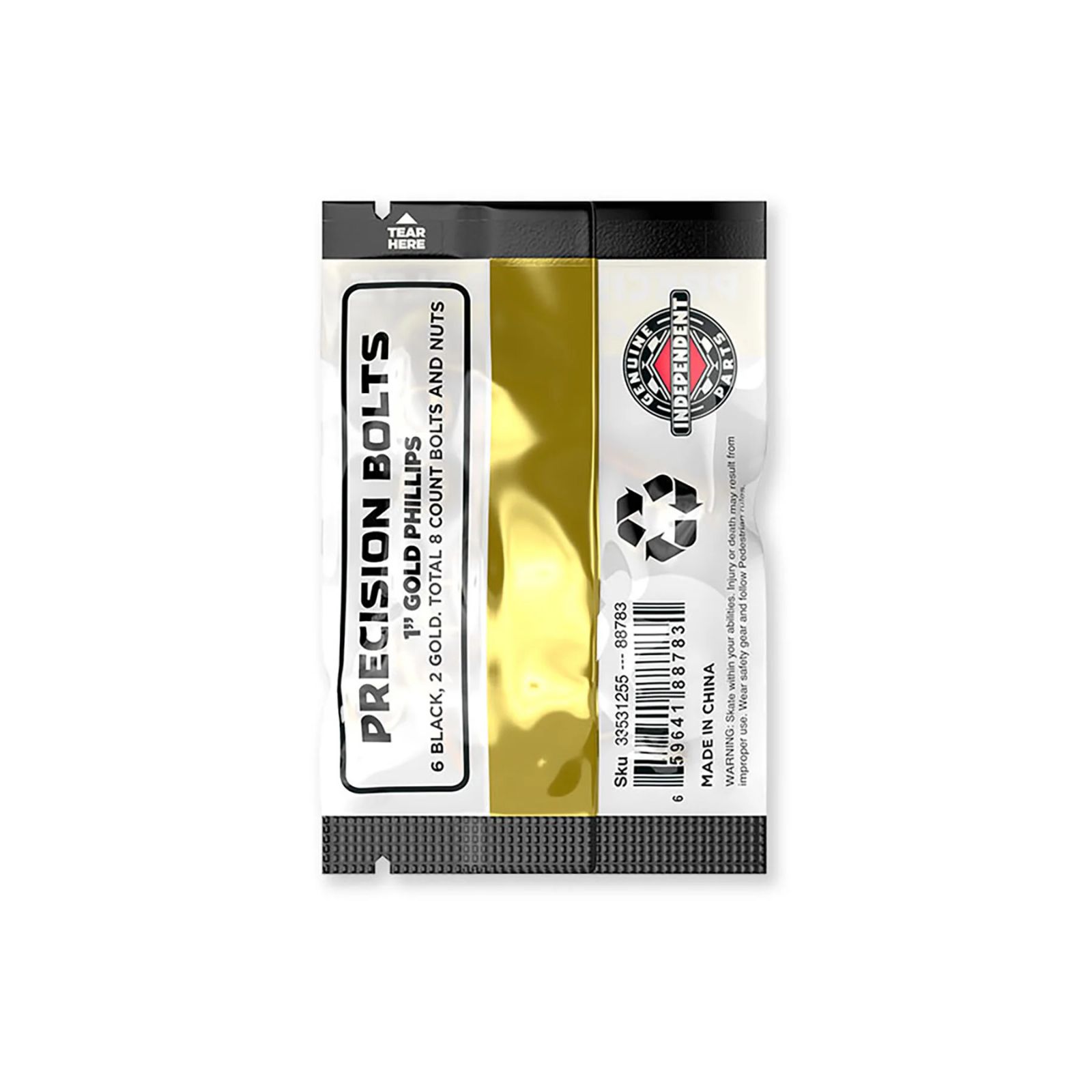 GENUINE PARTS 1" PHILLIPS HARDWARE BK/GD | 1インチ プラス | ブラック/ゴールド | ハードウェア (ナット+ボルト)