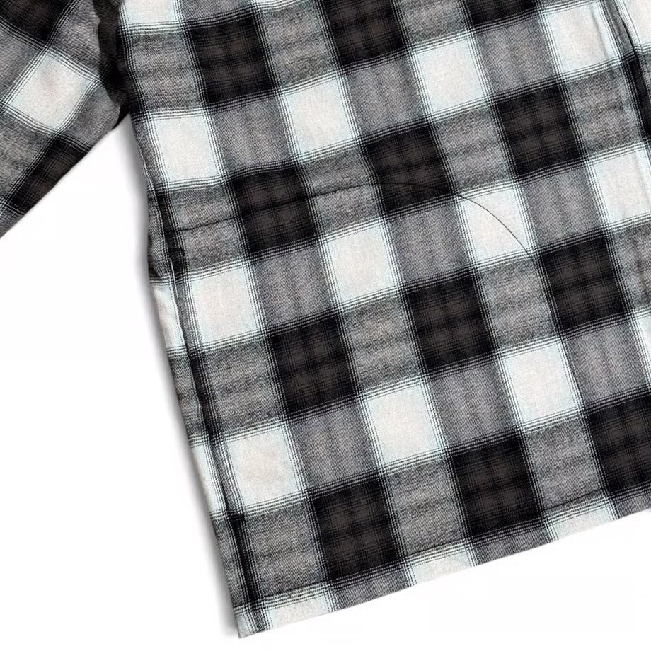 SHADOW PLAID ZIP SHIRTS JACKET ( BLACK ) / ジップジャケット
