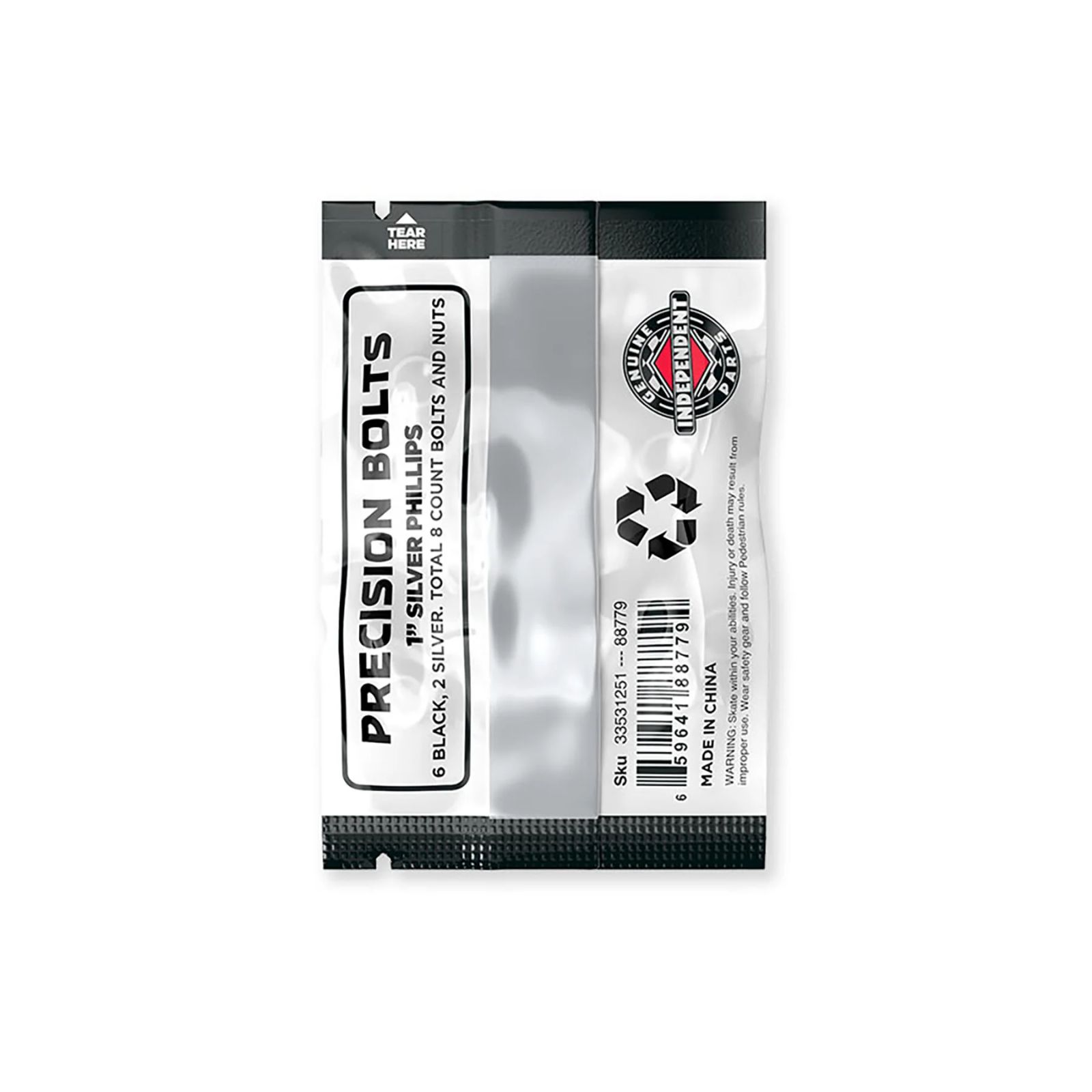 GENUINE PARTS 1" PHILLIPS HARDWARE BK/SLV | 1インチ プラス | ブラック/シルバー | ハードウェア (ナット+ボルト)