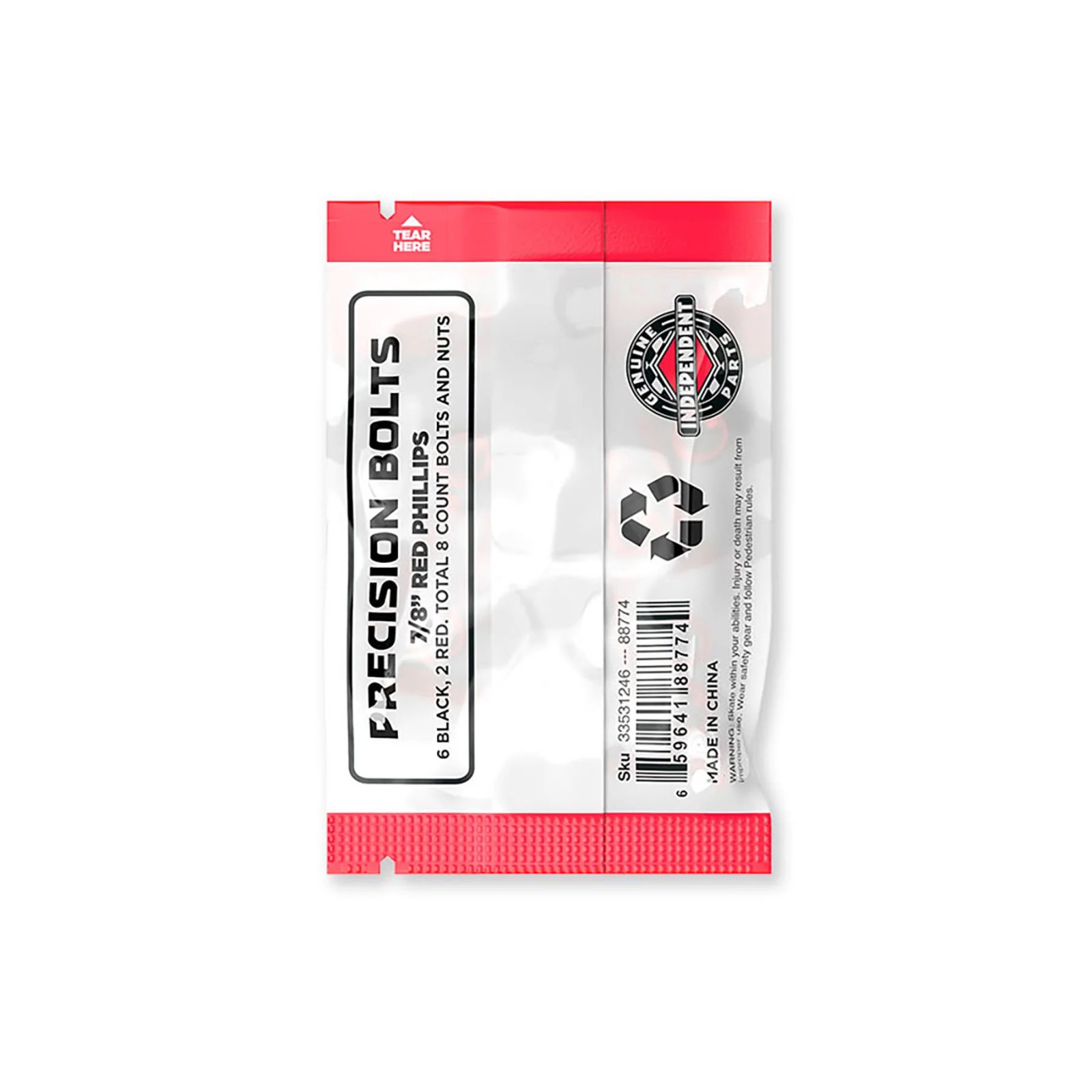 GENUINE PARTS 7/8" PHILLIPS HARDWARE BK/RD | 7/8インチ プラス | ブラック/レッド | ハードウェア (ナット+ボルト)