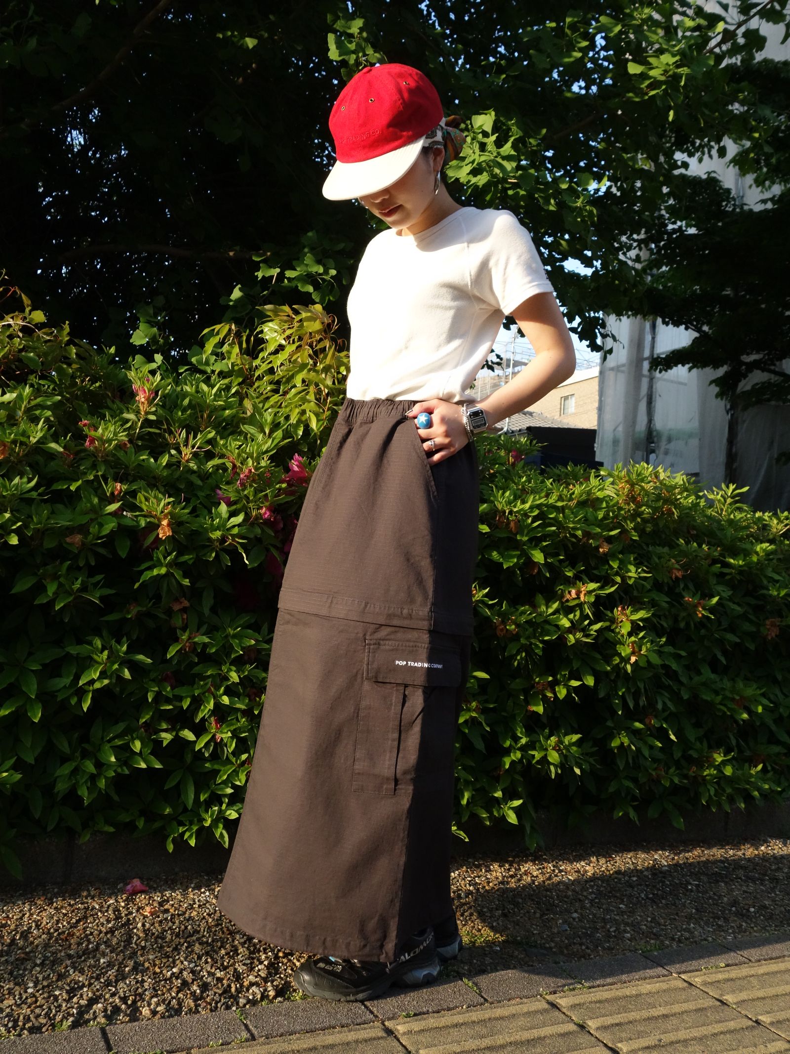 POP Sophie Zip Off Skirt Anthracite / ジップアップ スカート