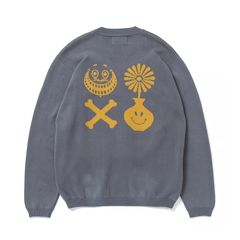 Daily Motifs Cotton Cardigan (RUTSUBO×yoshi47 ) / ニット カーディガン(Gray)