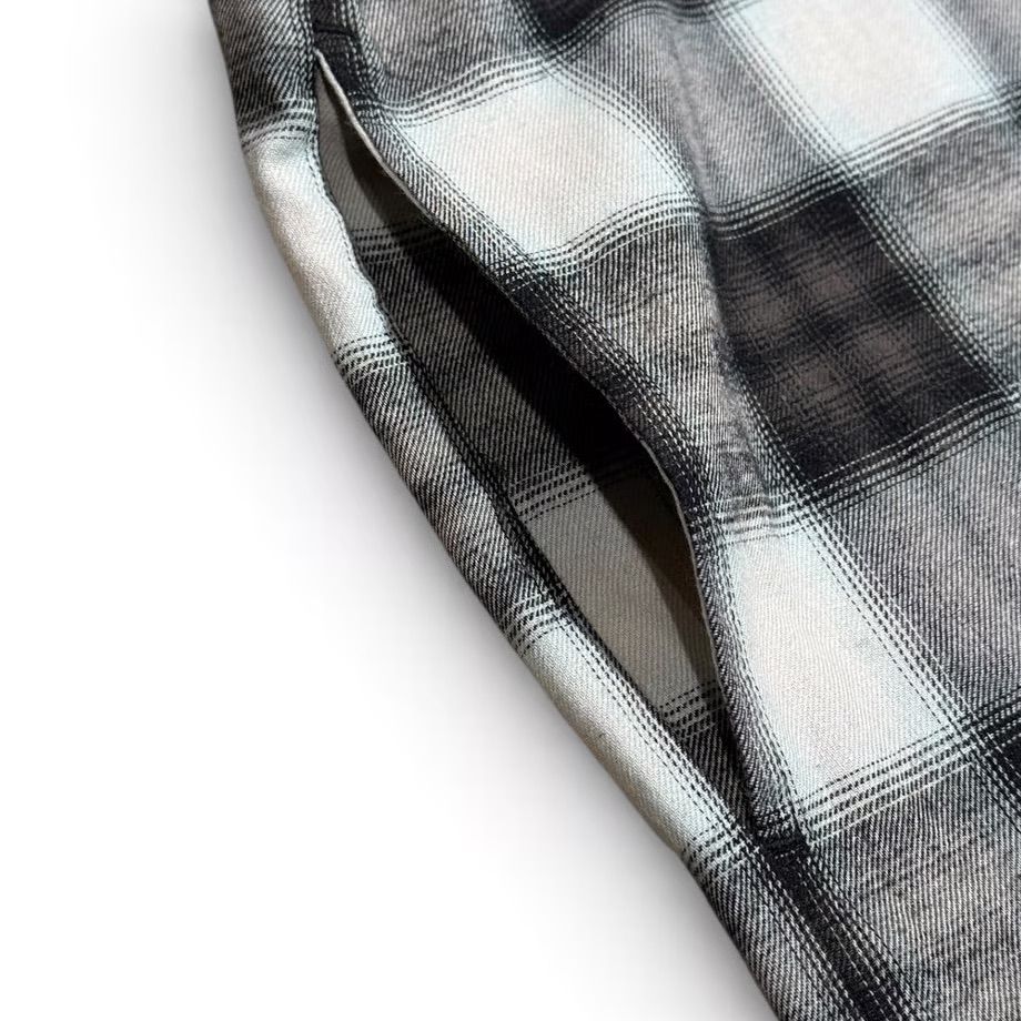 SHADOW PLAID ZIP SHIRTS JACKET ( BLACK ) / ジップジャケット