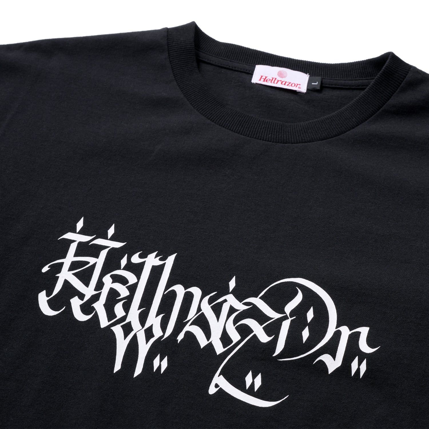 LETTER SHIRT - BLACK HELLRAZOR®︎ MOZYSKEY COLLECTION  / Tシャツ