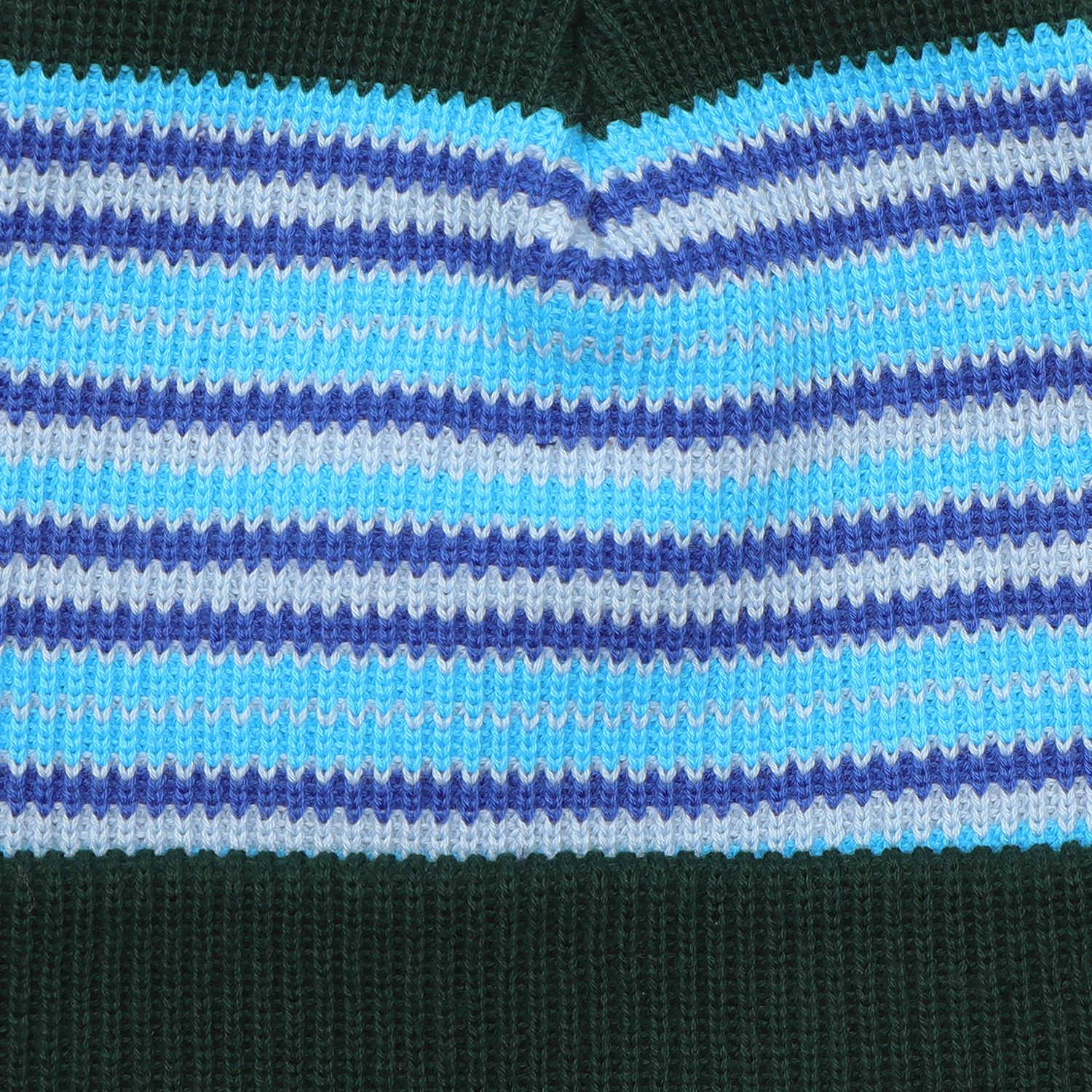 Striped Organic Knit Beanie Dark Jade / ビーニー