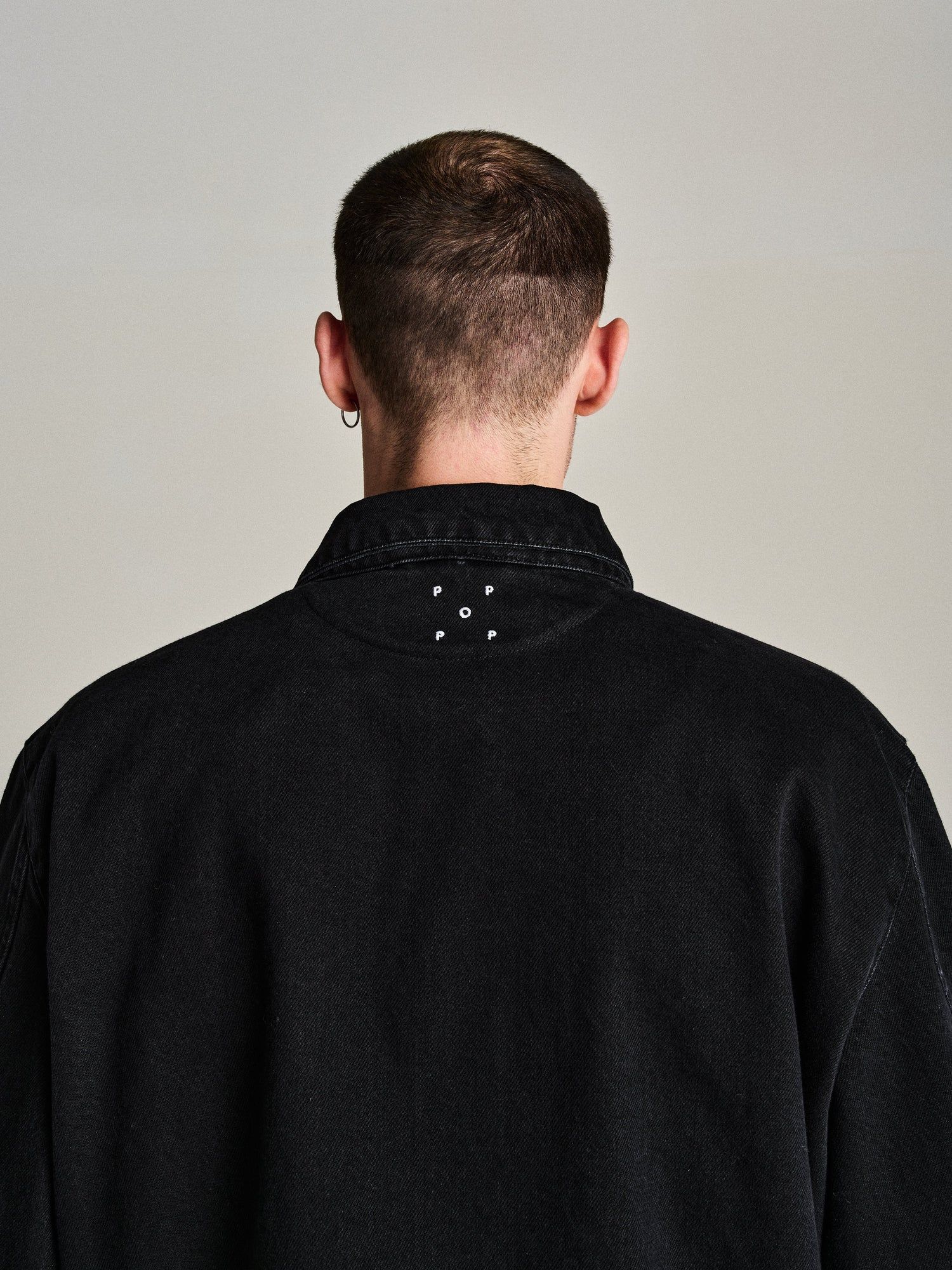 Pop Full Button Denim Jacket Black / デニムジャケット