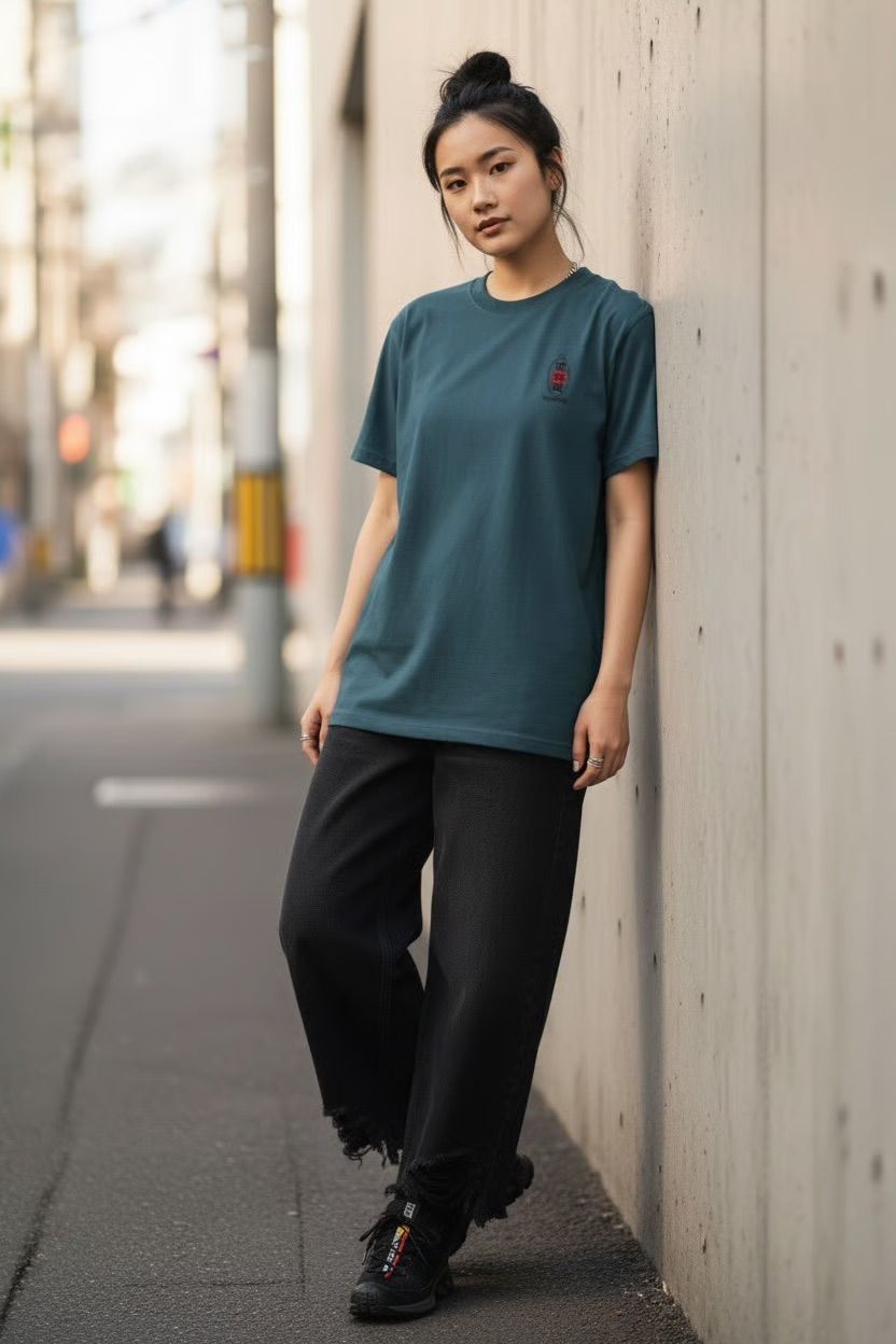 酒極道 S/S T-SHIRTS ( 画工遊鷹 ) YUTAKA × RUTSUBO “SAKE GOKUDO” TEE (Slate) / Tシャツ
