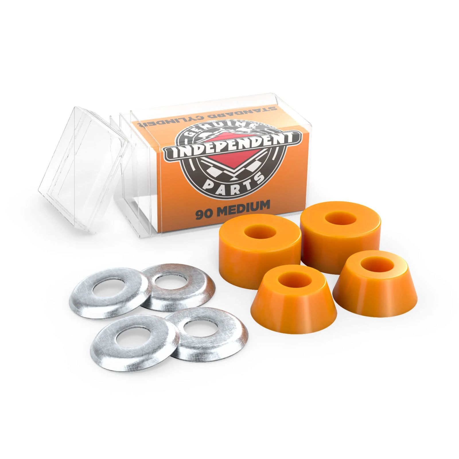 GENUINE PARTS STANDARD CYLINDER CUSHIONS MEDIUM(90A) BX=4 SETS / スケボーブッシュゴム