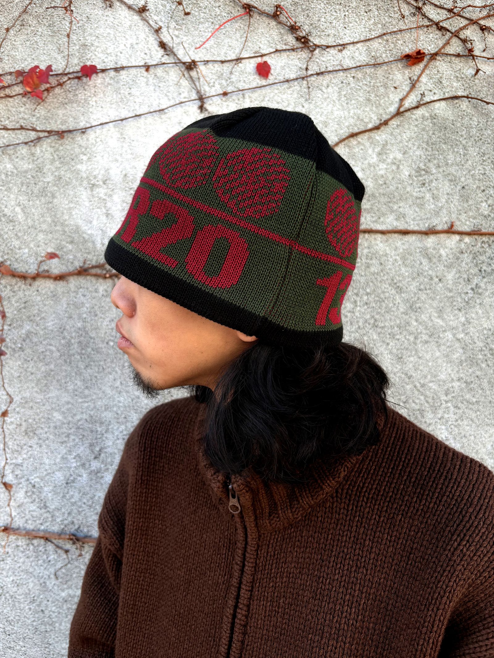 BOARDER BEANIE - BLACK/GREEN / ビーニー