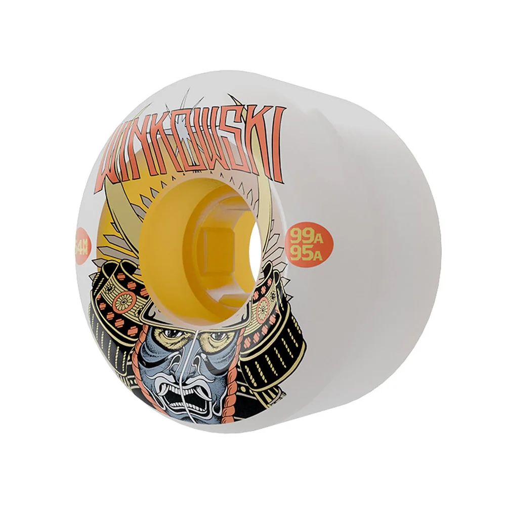 54mm ERICK WINKOWSKI SAMURAI DOUBLE DURO WHITE CHUBBIES 99A/95A SKATEBOARD WHEELS | ホワイト